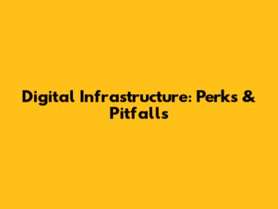 Digital Infrastructure: Perks & Pitfalls