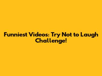 Funniest Videos: Try Not to Laugh Challenge!