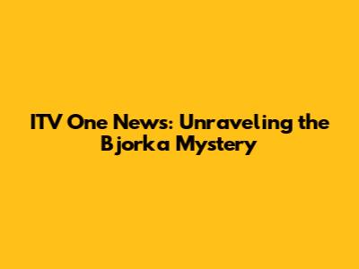 ITV One News: Unraveling the Bjorka Mystery