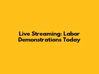Live Streaming: Labor Demonstrations Today