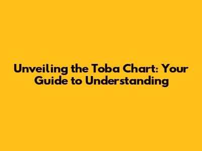 Unveiling the Toba Chart: Your Guide to Understanding