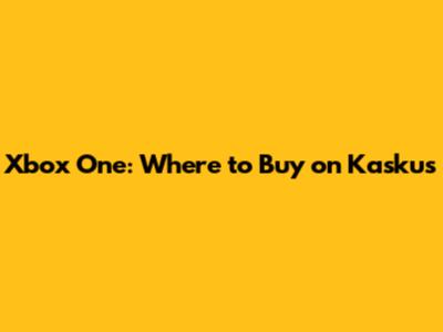 Xbox One: Where to Buy on Kaskus